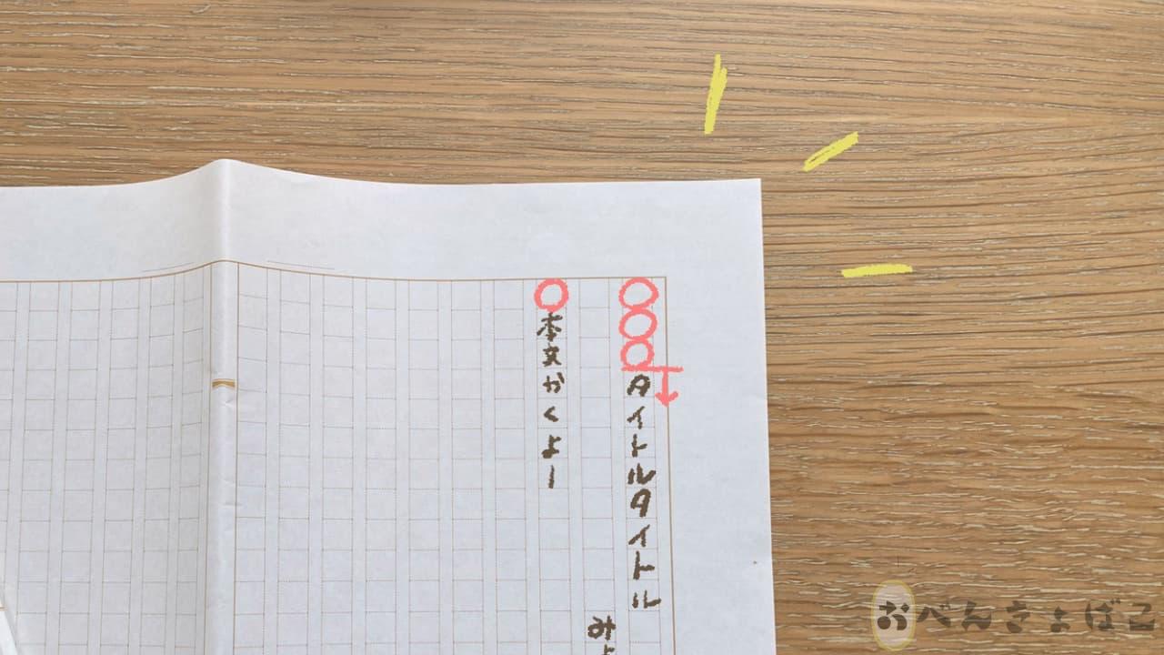 読書感想文タイトルの書き方の画像